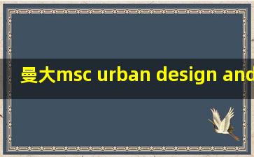 曼大msc urban design and international planning